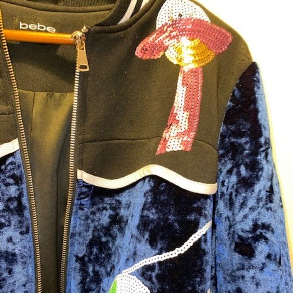 BEBE Outer Space Velour Jacket - Picture 5 of 7